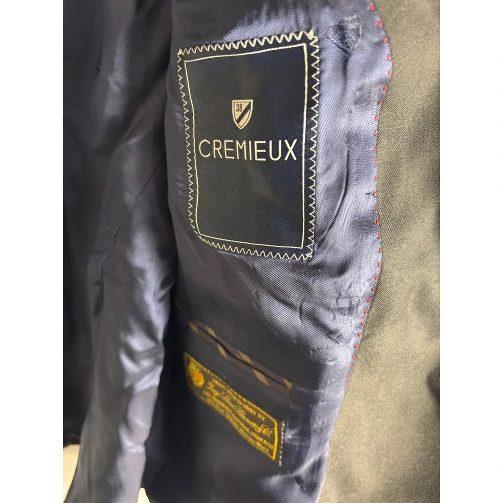 Cremieux Mens Blazer 42R Black Loro Piana Wool Two Button Canada NANTES-R CT